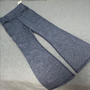 Offline Aerie Foldover Flare Leggings Medium Short Blue  Athletic Active Yoga